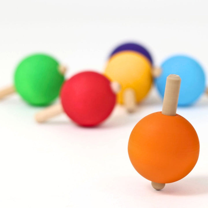 Grimm's Spinning Top - Rainbow, Set of 6 from Australia