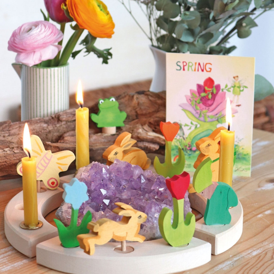 GR-03641 Grimm's Dwarf Spring Candle Holder Decoration