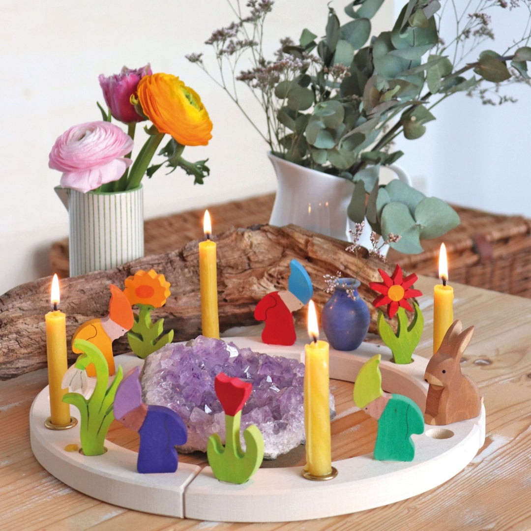 GR-03641 Grimm's Dwarf Spring Candle Holder Decoration