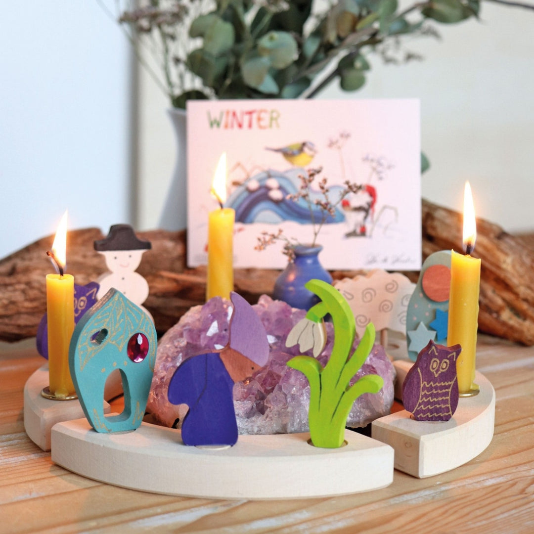 GR-03643 Grimm's Dwarf Winter Candle Holder Decoration