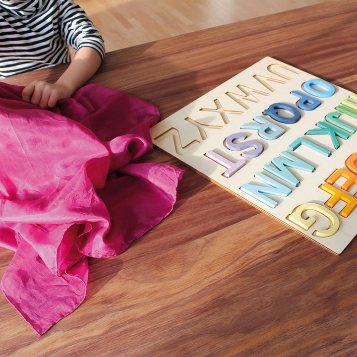 60360 Grimm's Wooden ABC Game in frame