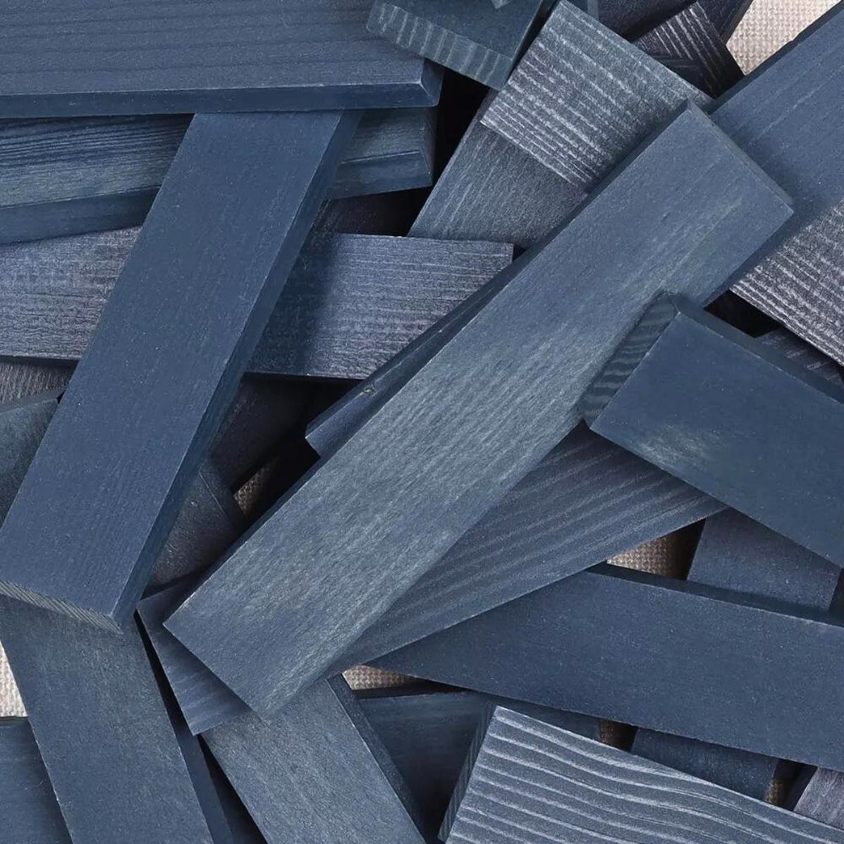 KAPLA 40 Squares Light Blue - Wooden Construction Set - 40 Light Blue Colored Building Planks - For Ages 3