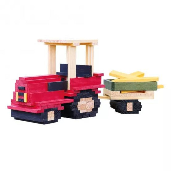 Kapla Wooden Building Blocks Construction Set 155 Tractor from Australia