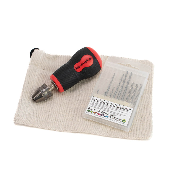 Kids at Work Small Hand Drill & Drill Bits Set - 4mm from Australia