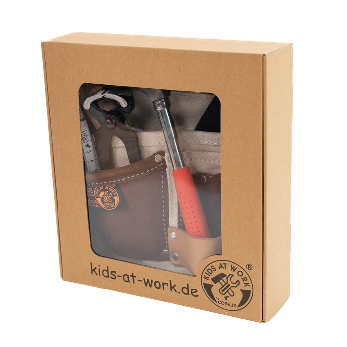 Kids at Work Cotton & Leather Belt with Tools - Set 1 - Real Tools for Children - Australia