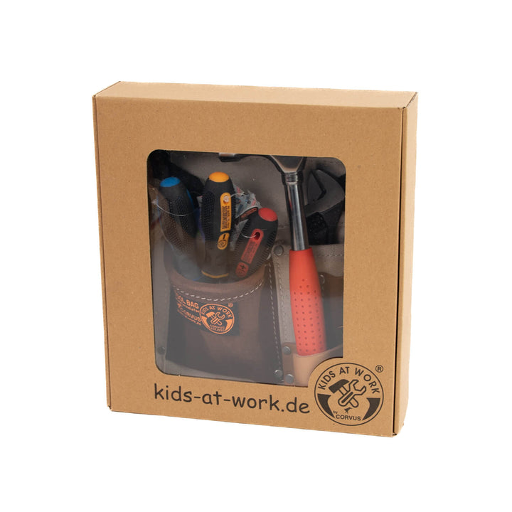 Kids at Work Cotton & Leather Belt with Tools - Set 2 - Real Tools for Children - Australia