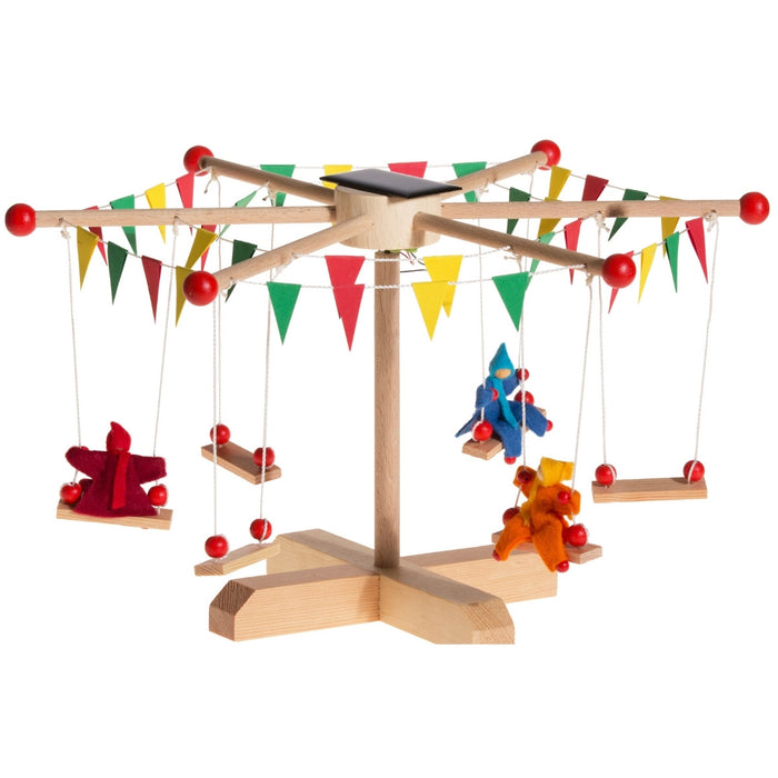 Kraul Miniature Solar Powered Wooden Carousel Toy from Australia
