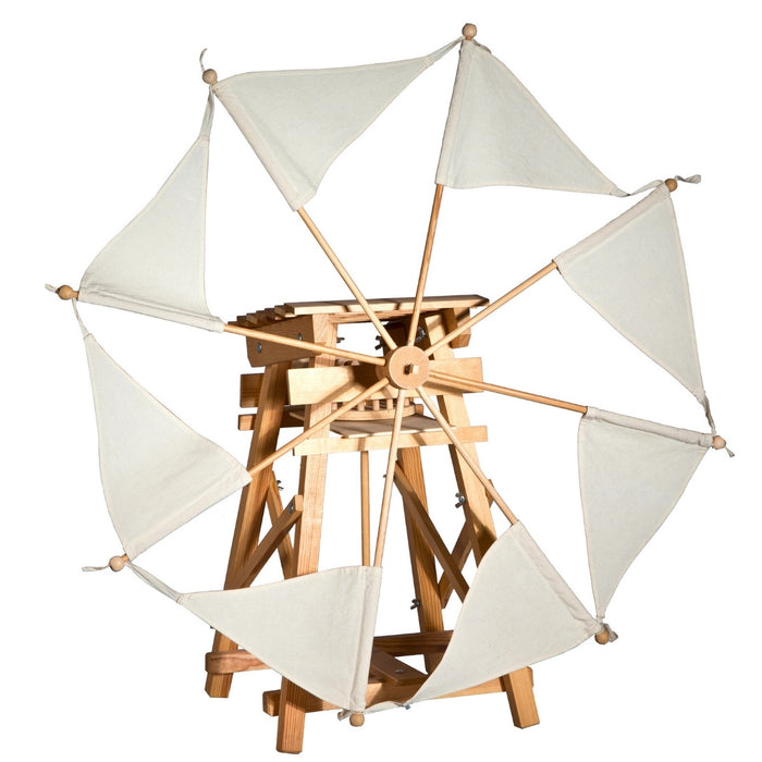 Kraul Sail Windmill - White Wooden Toy from Australia
