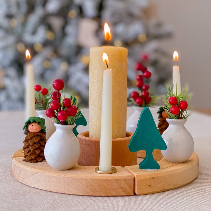 GR-03550 Grimm's Pine Tree Candle Holder Decoration