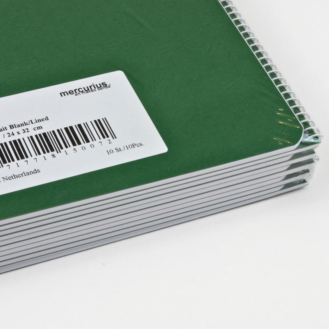 Literacy Lesson Books Portrait 24x32cm alt blank and lined pages, pk of 10 - 1cm spacing, Australia