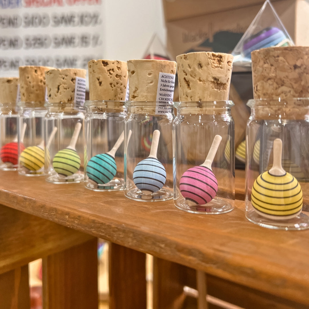 Mader Miniature Spinning Top in Glass Moonberry from Australia