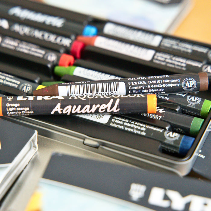 LYRA Aquacolor Watercolour Artist Crayons in Tin 12 Colours, Australia