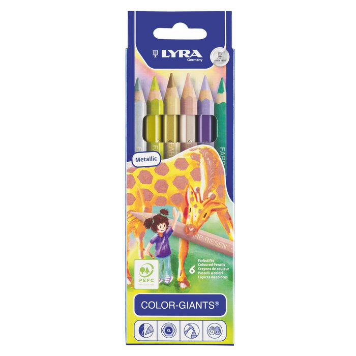 LYRA Colour Giants Lacquered 6 Metallic Pencils - Online, Australia