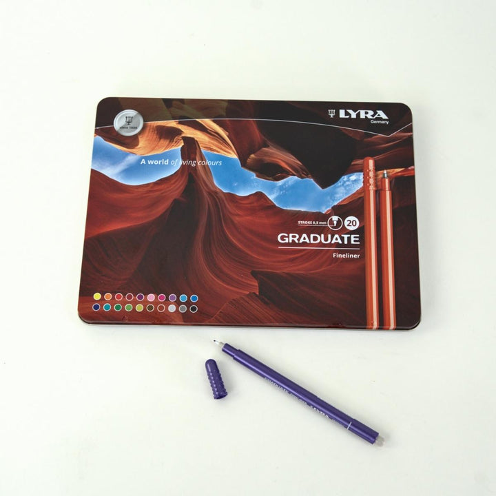 L6771200 LYRA Graduate Fineliner Tin Box 20 pcs