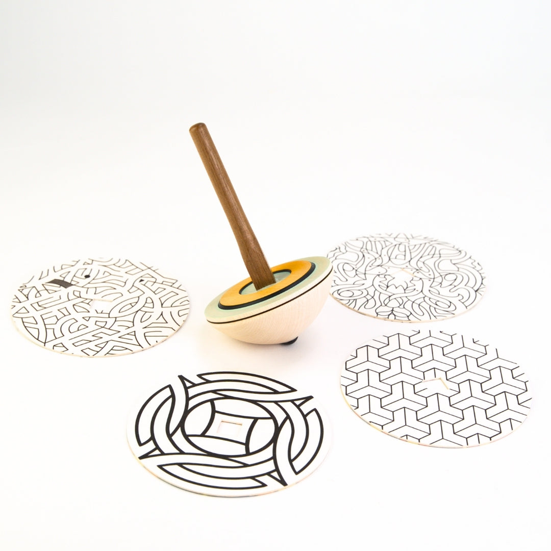 Wooden Spinning Top - Motiv