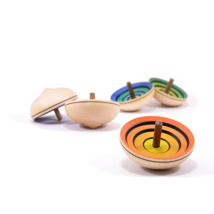 Wooden Spinning Top - Flora