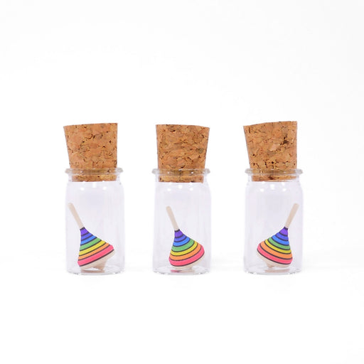Mader Miniature Spinning Top in Glass Rainbow, Australia