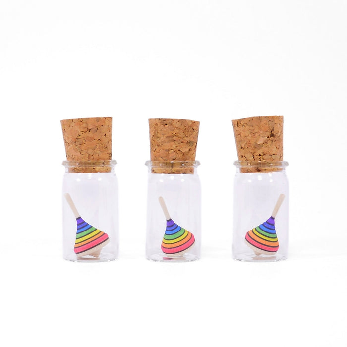 Mader Miniature Spinning Top in Glass Rainbow, Australia