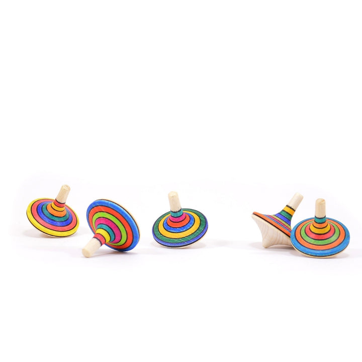 Wooden Spinning Top - Rallye - Striped