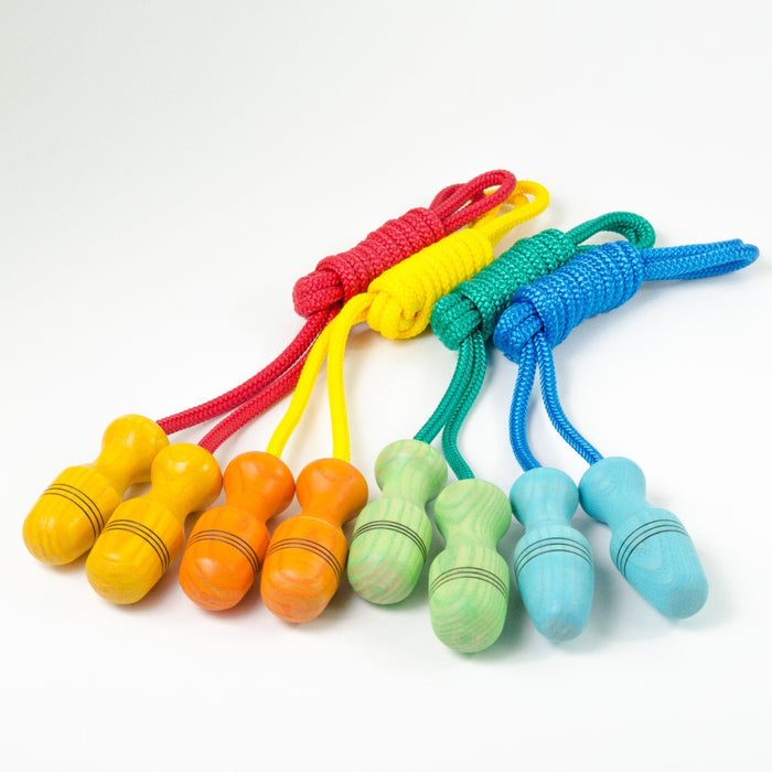 Mader Skipping Rope for Younger Children (to 1.4m) - Coloured Handle Nylon Rope