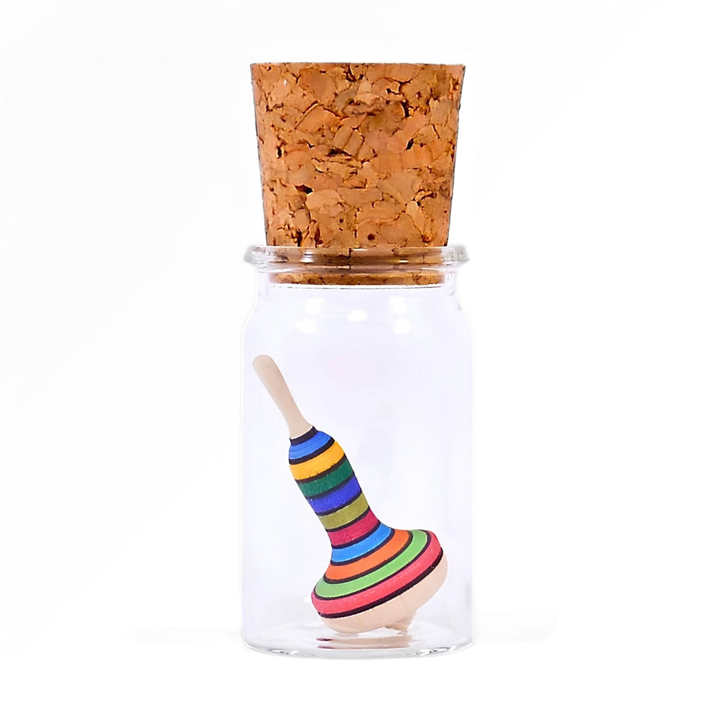 Mader Spinning Top - Miniature, Mona Lotte - Striped - Wooden Toy, Australia
