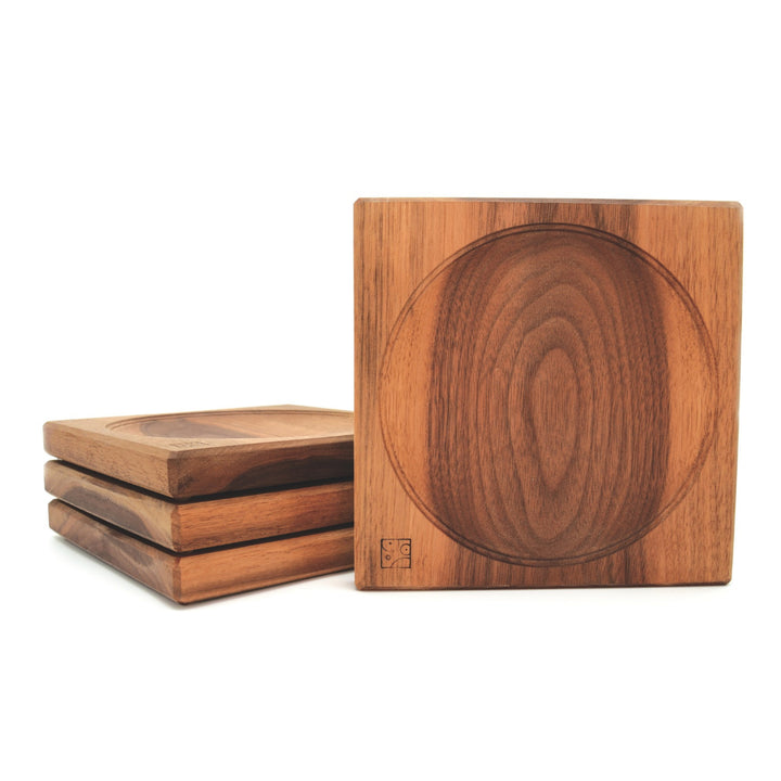 Mader Wooden Plate for Spinning Tops - Anniversary Edition - 20cm, Set of 4 - Wooden Toy, Australia