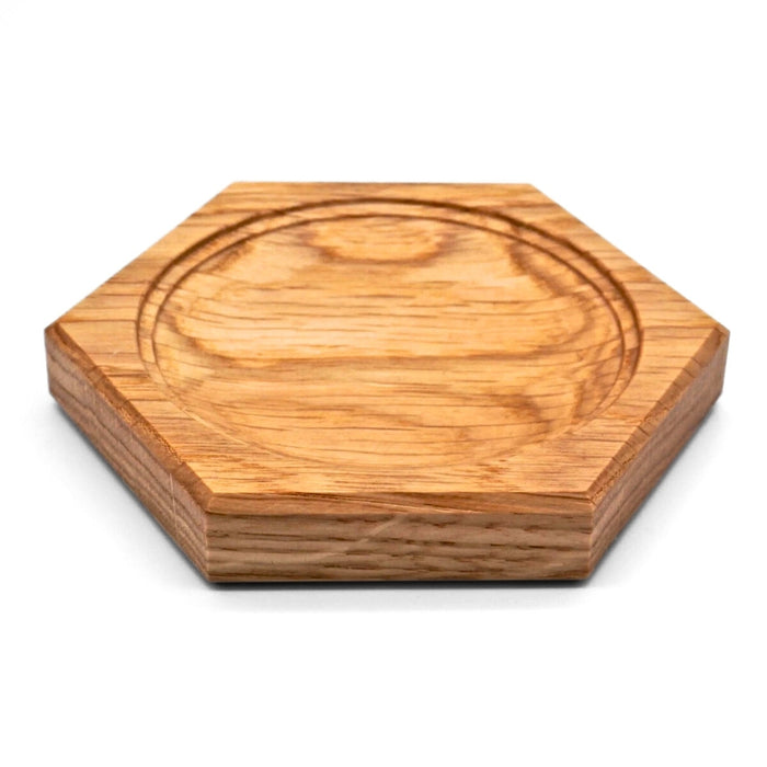 Mader Wooden Plate for Spinning Tops - Hexagonal, Oak 11cm, Australia