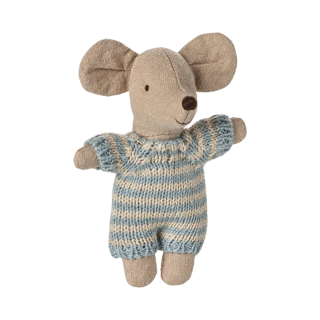 Maileg Baby Mouse in Carry Cot - Blue (2025), Australia