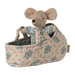 Maileg Baby Mouse in Carry Cot - Blue (2025), Australia