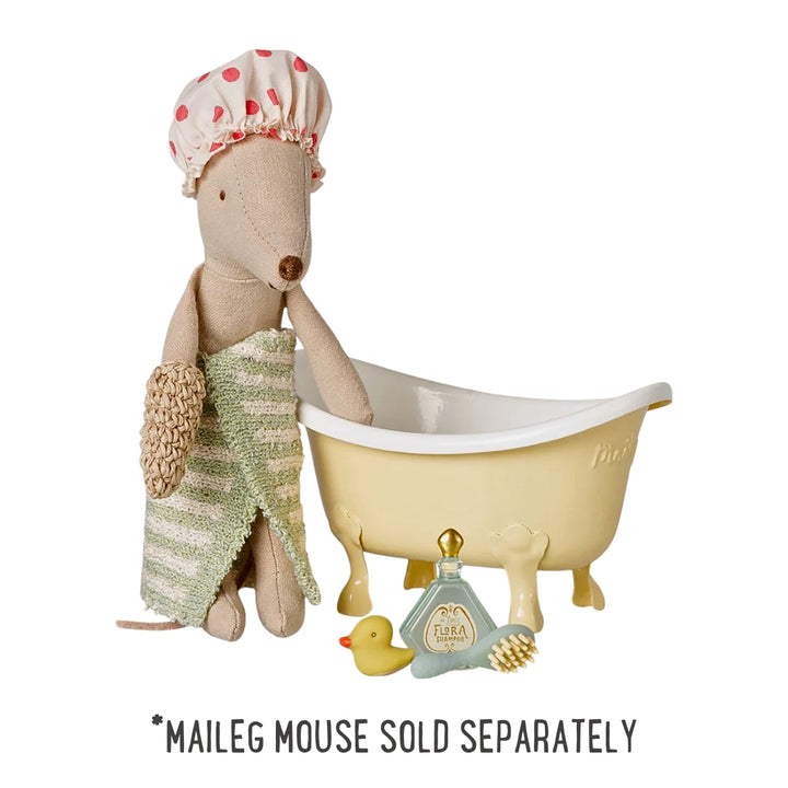 Maileg Bathtub Set - for Mouse - Yellow (2026)