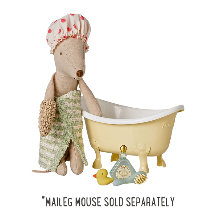 Maileg Bathtub Set - for Mouse - Yellow (2026)