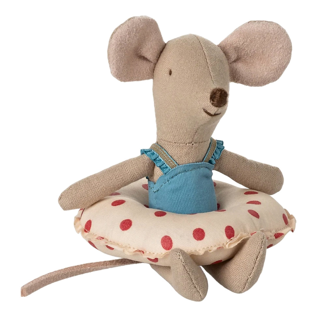 Maileg Beach Mouse Little Sister with Float Multi Dot from Australia