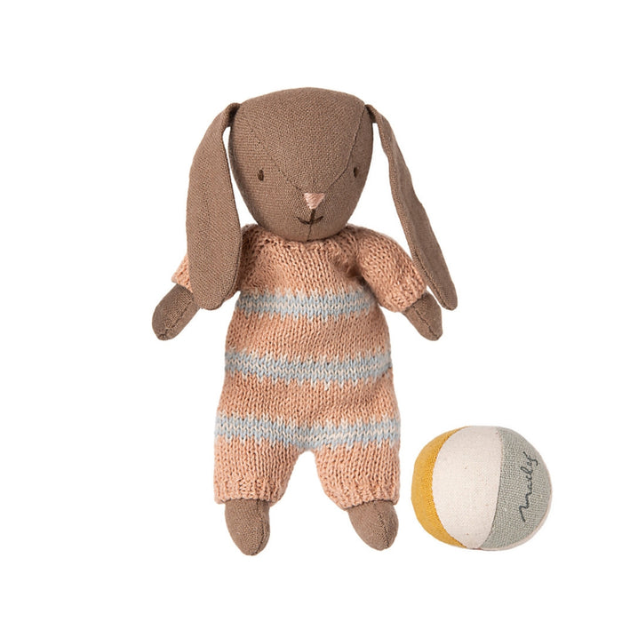 Maileg Bunny Micro Brown - Baby Set, Dusty Rose (2025)