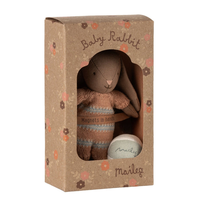 Maileg Bunny Micro Brown - Baby Set, Dusty Rose (2025)
