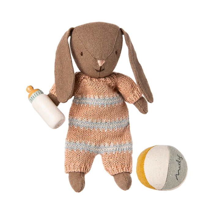 Maileg Bunny Micro Brown - Baby Set, Dusty Rose (2025), Australia