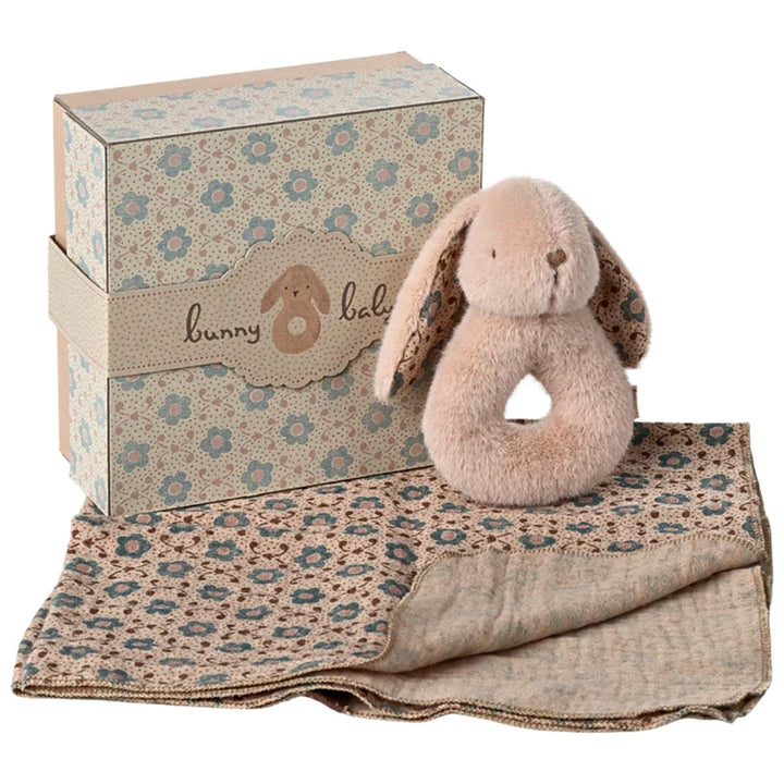 Maileg Bunny Rattle Set Powder from Australia