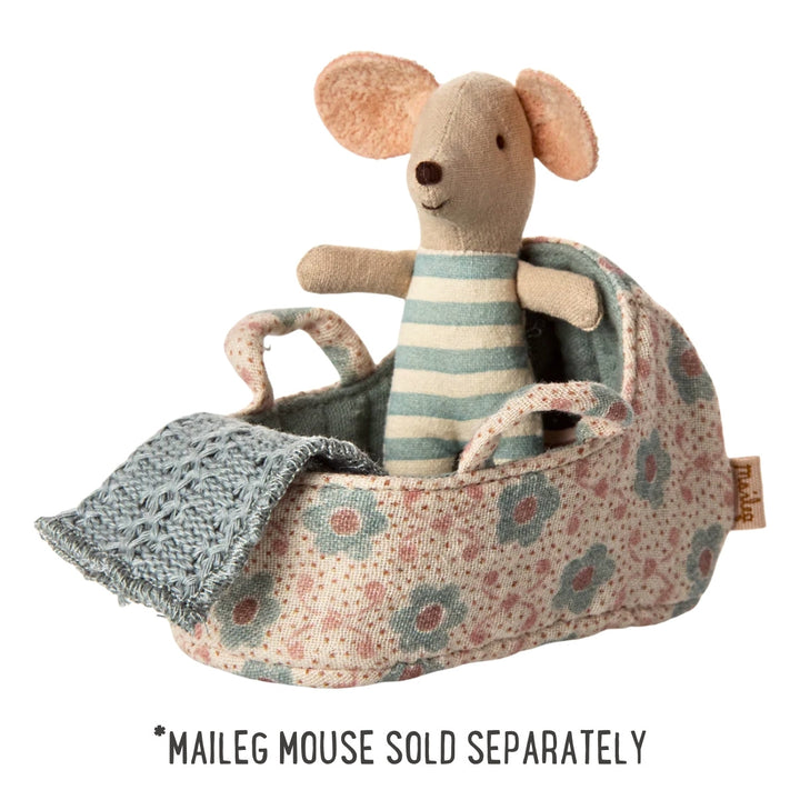 Maileg Carry Cot for Baby Mouse - Blue (2025), Australia