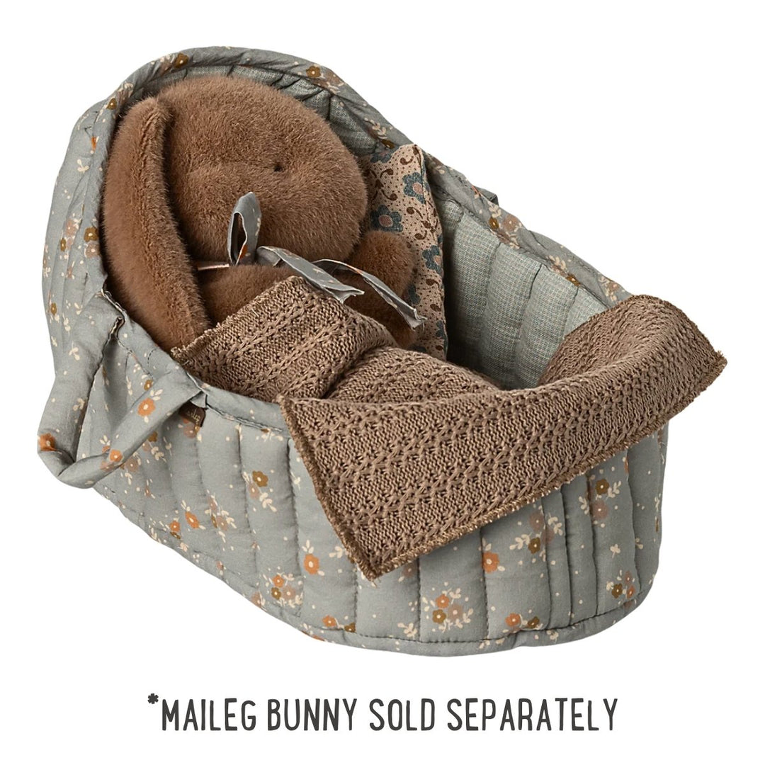 Maileg Carry Cot Large - Blue - Australia