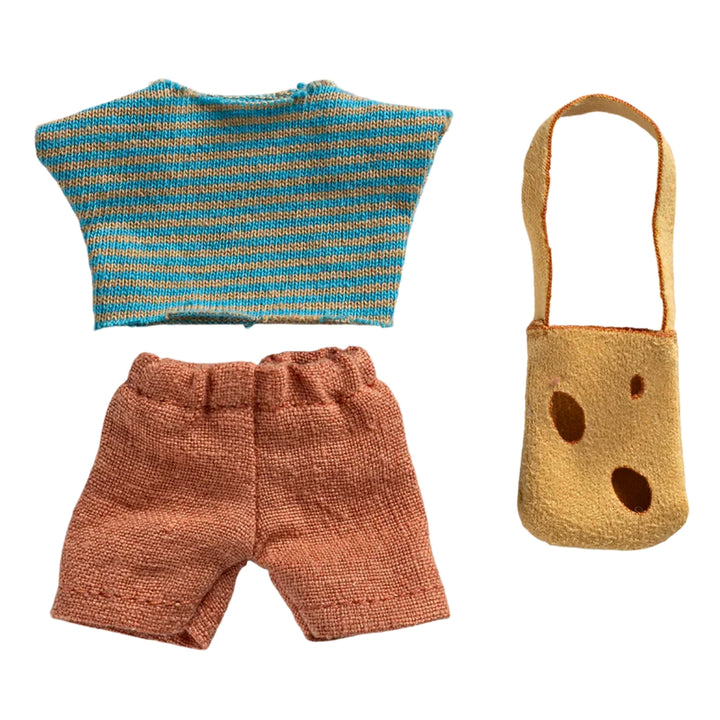 Maileg Clothes & Cheese Bag Set - Little Brother Mouse (2026), Australia