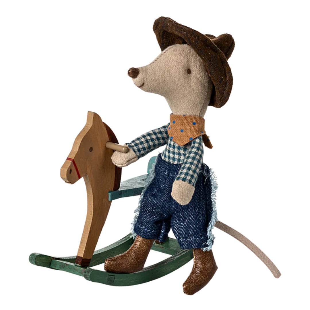 Maileg Cowboy Mouse on Rocking Horse from Australia