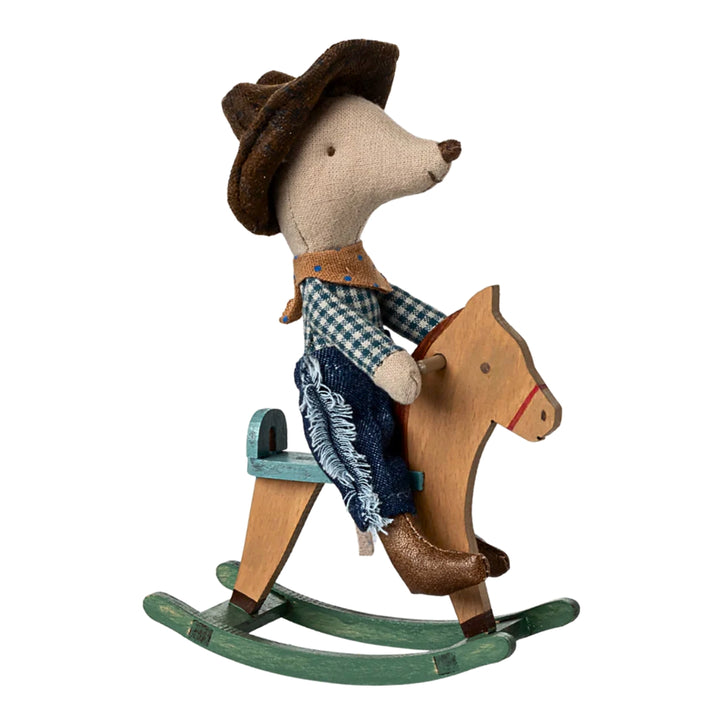 Maileg Cowboy Mouse on Rocking Horse from Australia