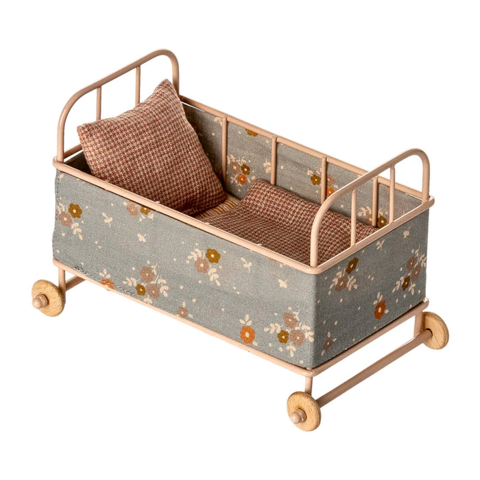 Maileg Crib Cot Bed for Bunny & Rabbit - Micro, Powder (2025), Australia