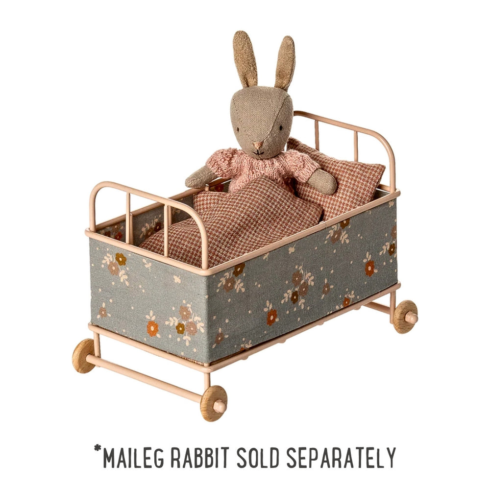 Maileg Crib Cot Bed for Bunny & Rabbit - Micro, Powder (2025), Australia