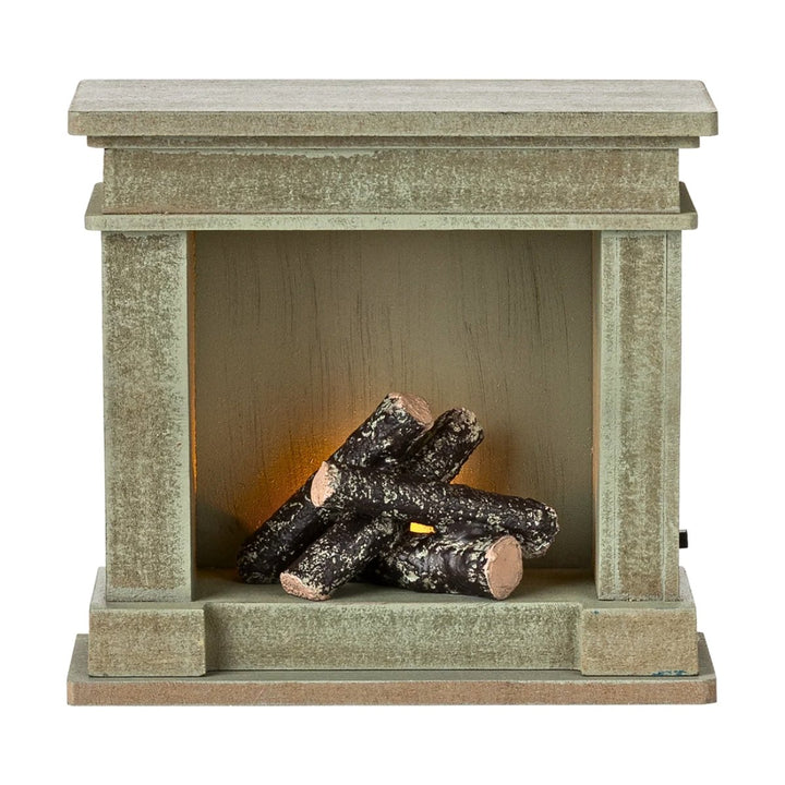 Maileg Fireplace - Miniature, Dusty Green, Australia