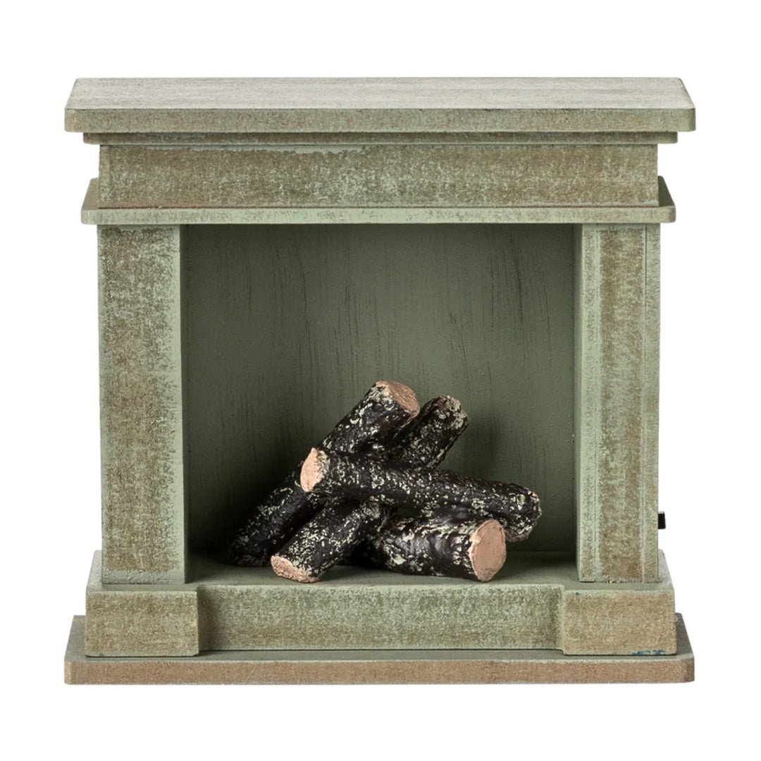 Maileg Fireplace - Miniature, Dusty Green, Australia