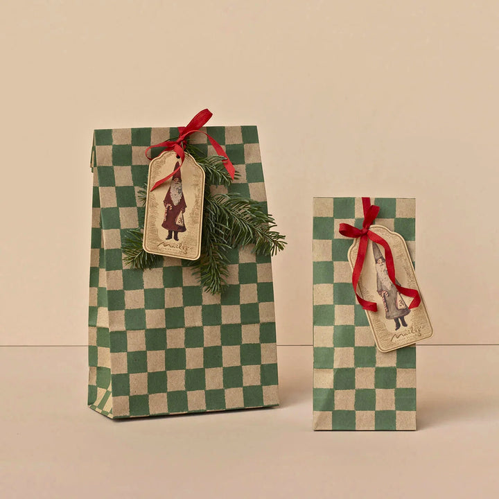 Maileg Gift Bag - Checker Green - Australia