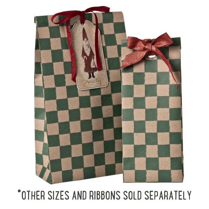 Maileg Gift Bag Medium - Checker Green (2025), Australia
