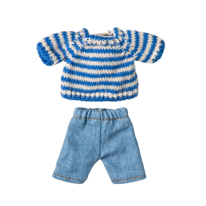 Maileg Knitted Sweater and Pants Big Brother Mouse from Australia