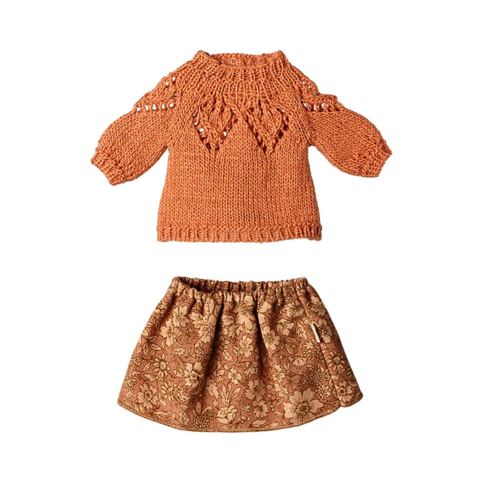 Maileg Knitted Sweater & Skirt - for Medium Mouse (2026) - Australia
