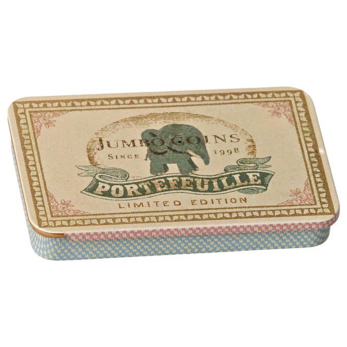 Maileg Metal Box with Sliding Lid - Jumbo Coins - Blue (2026) - Australia